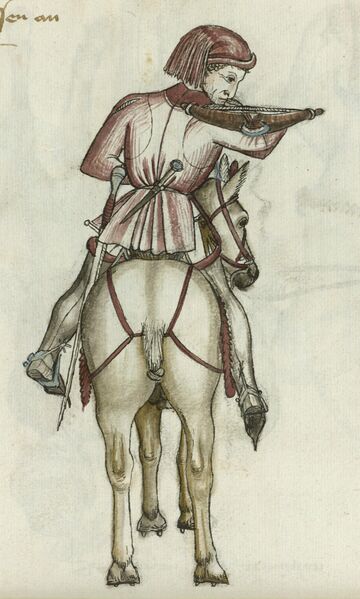 Datei:Berittener Armbruster 1 Talhofer Fechtbuch 1469.jpg